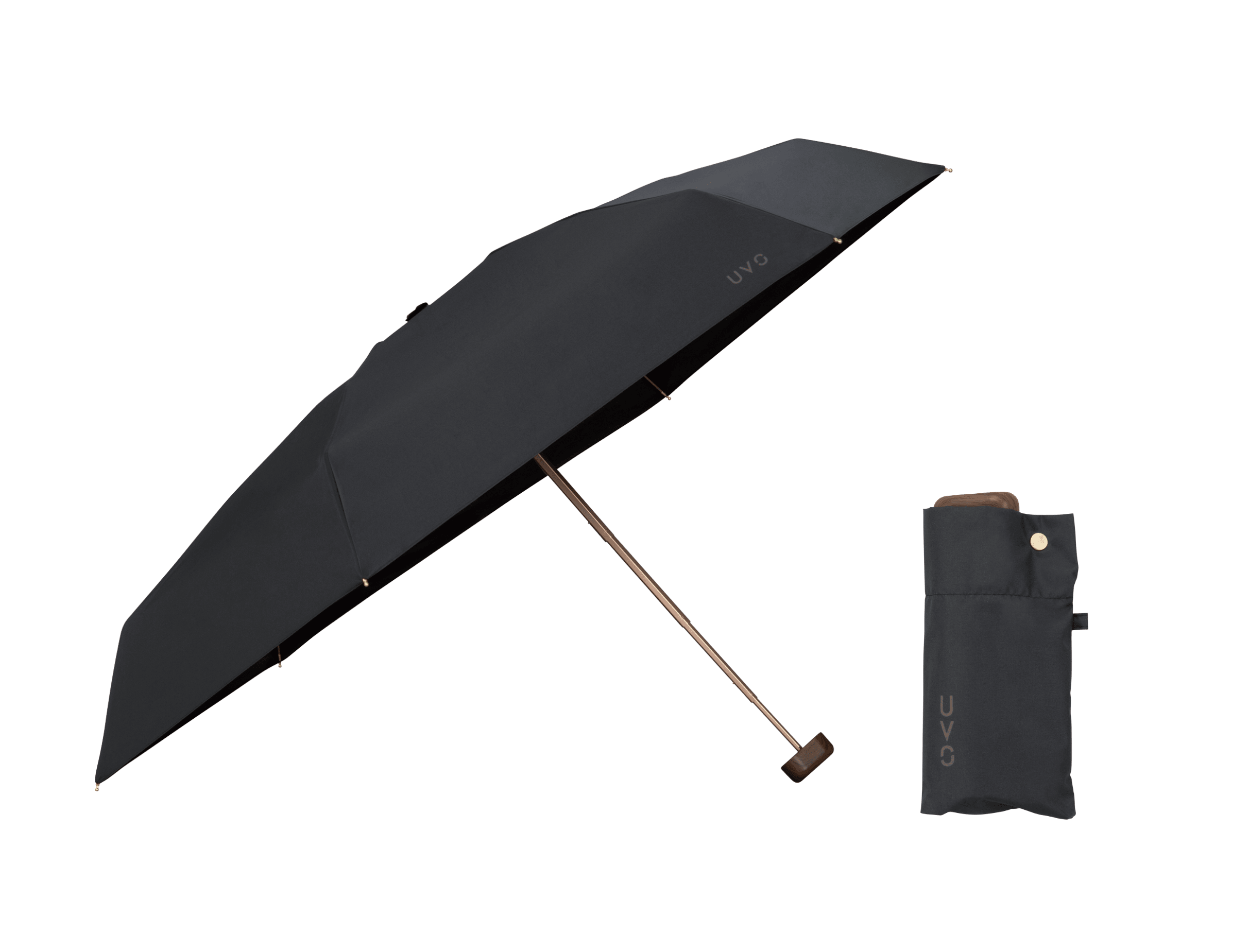 5段折りたたみ傘（ブラック）