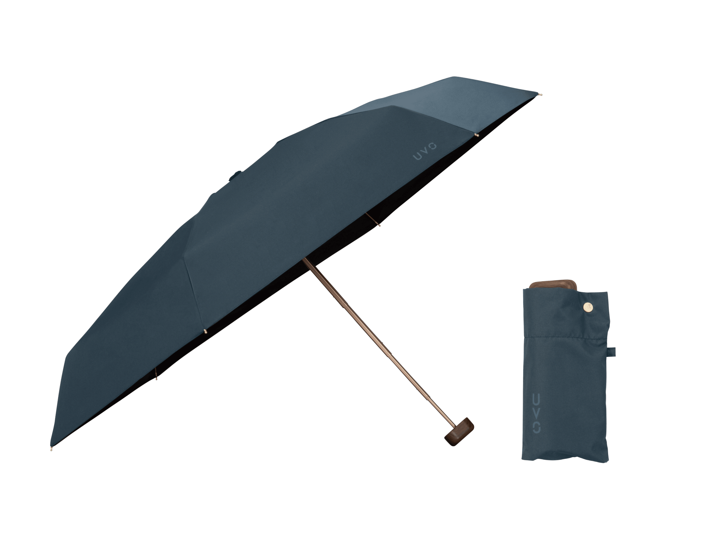 5段折りたたみ傘（グレー）
