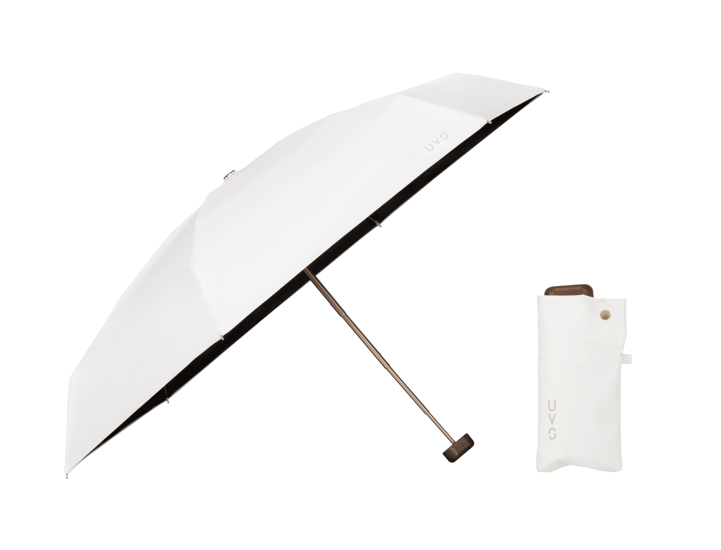 5段折りたたみ傘（白）