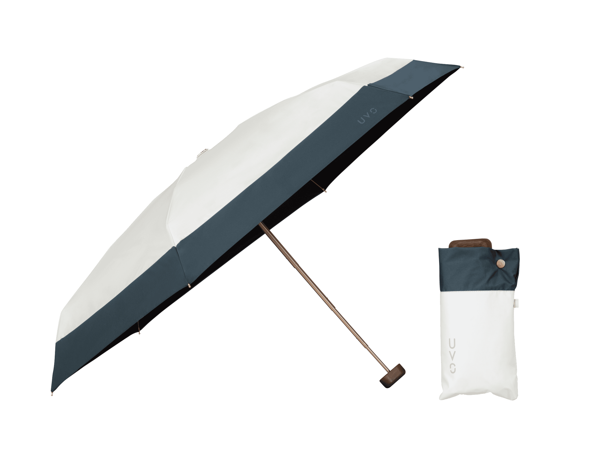 5段折りたたみ傘（白）