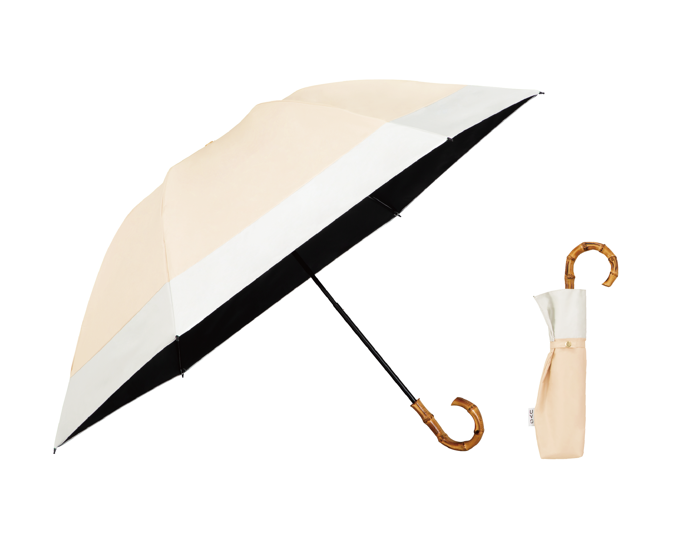3段折りたたみ傘（ベージュ）