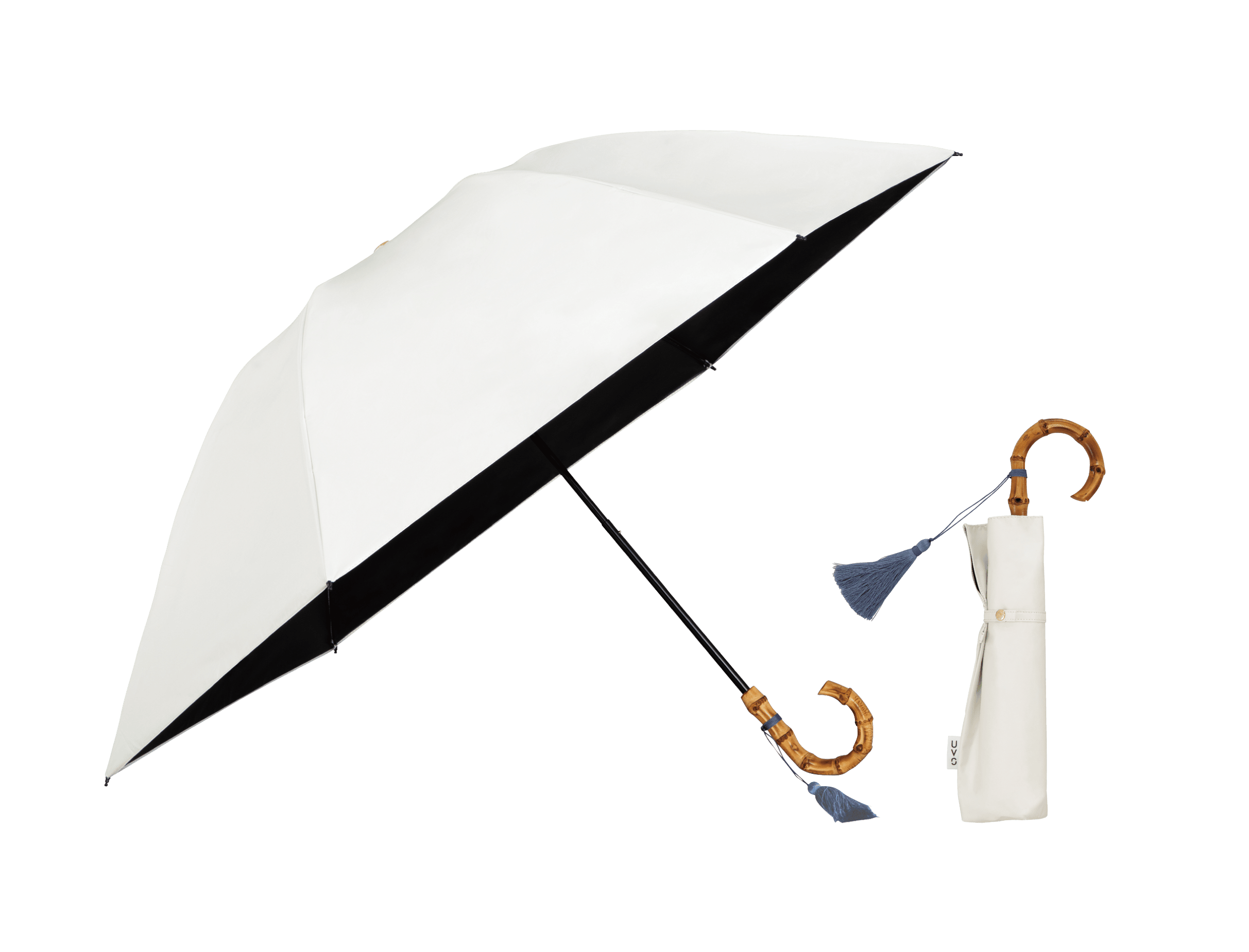 3段折りたたみ傘（白）