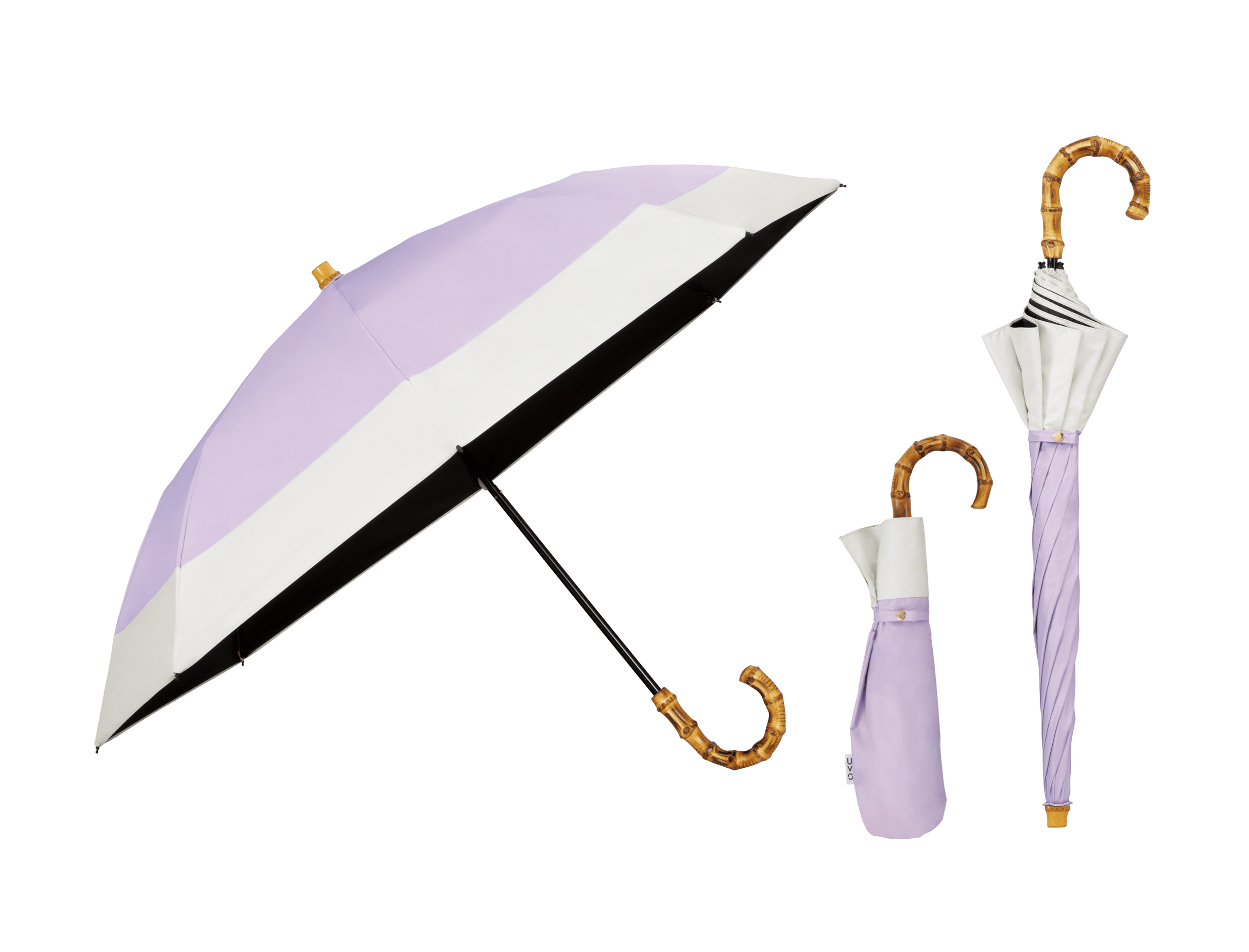 2段折りたたみ傘（ラベンダー）