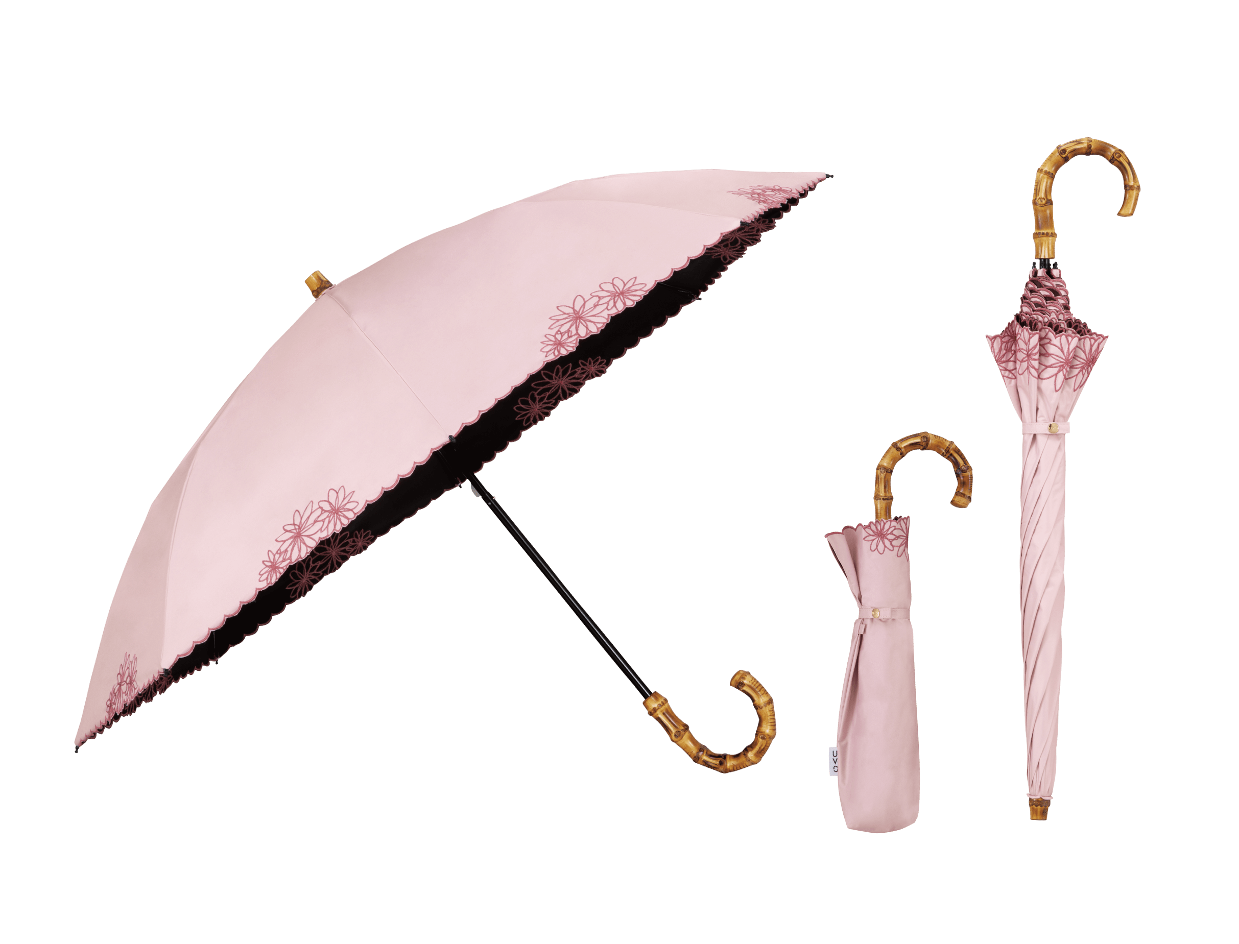 2段折りたたみ傘（ピンク）