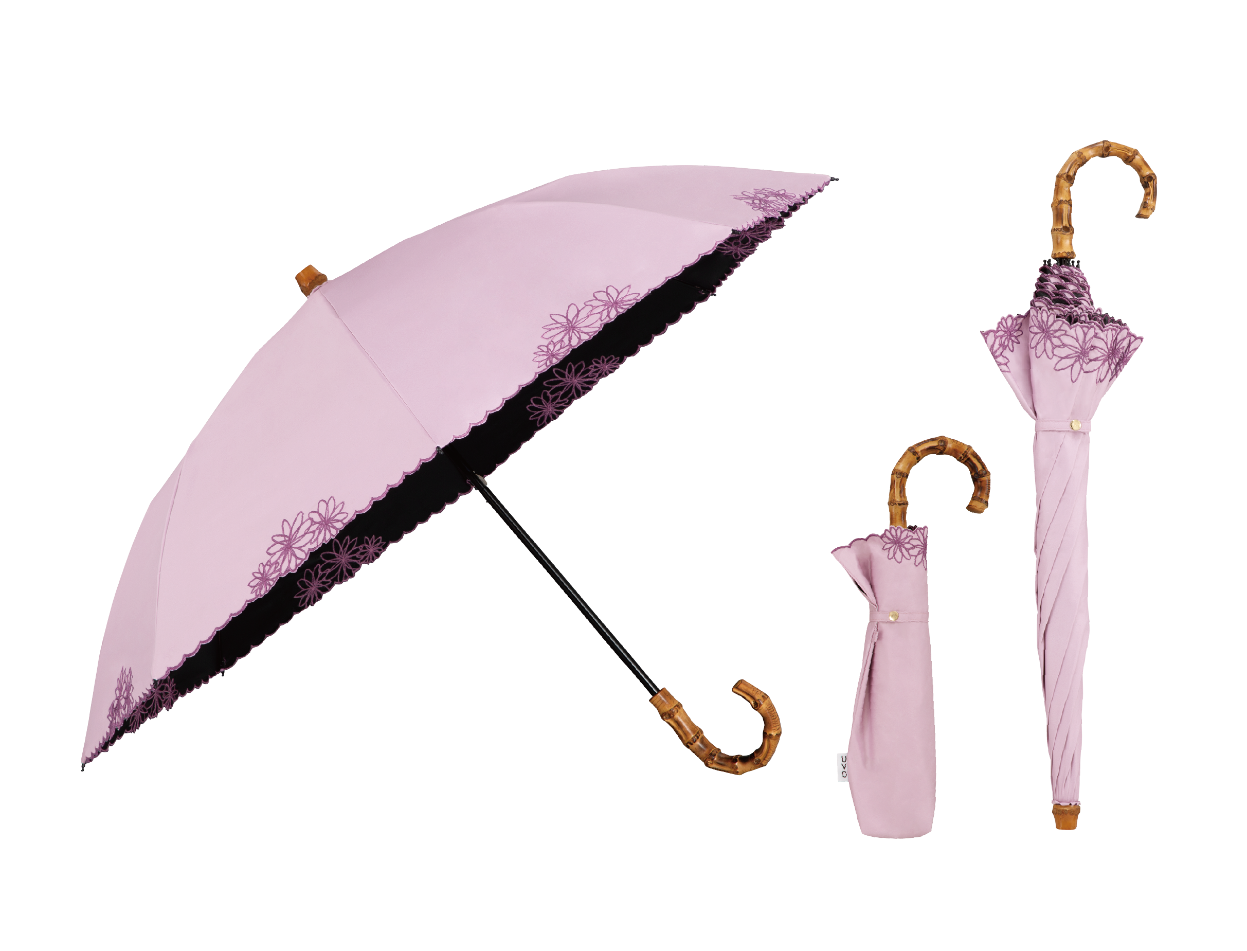2段折りたたみ傘（紫）