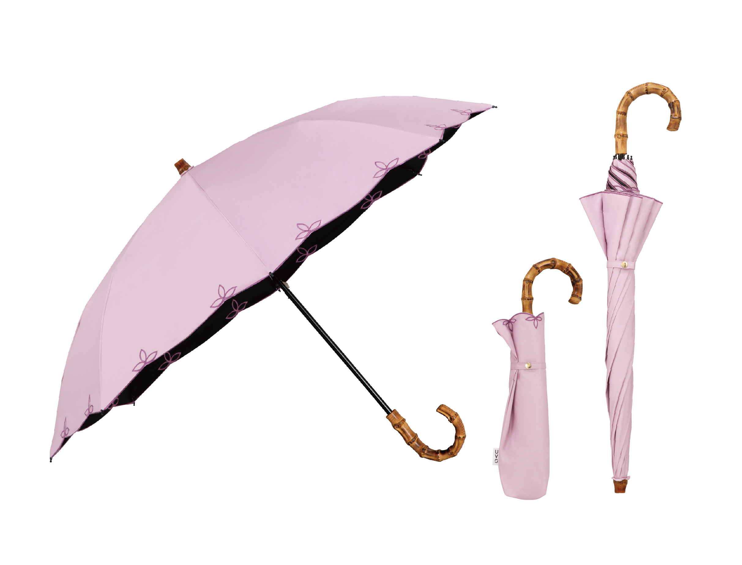 2段折りたたみ傘（紫）